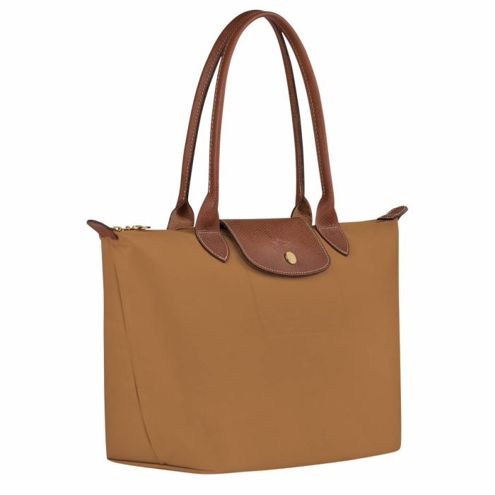 Le Pliage Original M Tote Bag Fawn - Recycled Canvas Longchamp Fawn Shoulder Bags Women