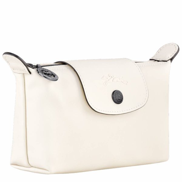 Le Pliage Xtra Pouch Ecru - Leather Women Longchamp Pouches & Cases Ecru