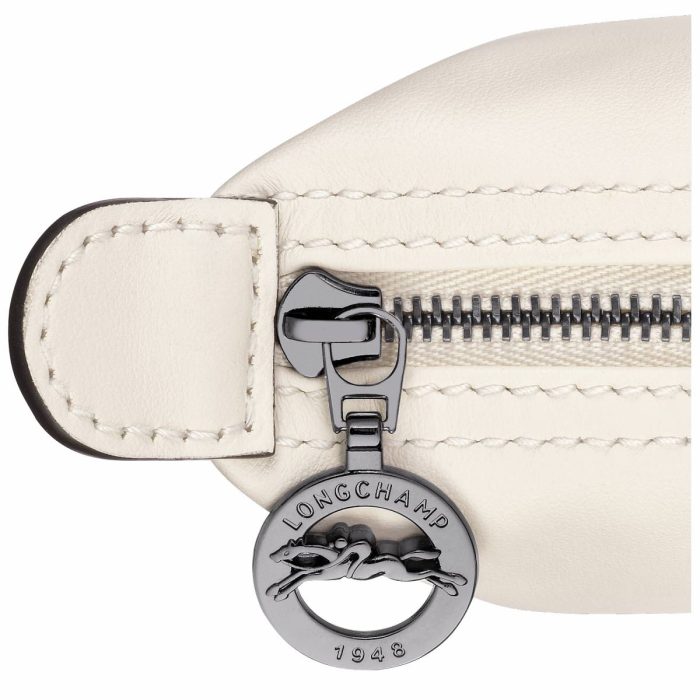 Le Pliage Xtra Pouch Ecru - Leather Women Longchamp Pouches & Cases Ecru