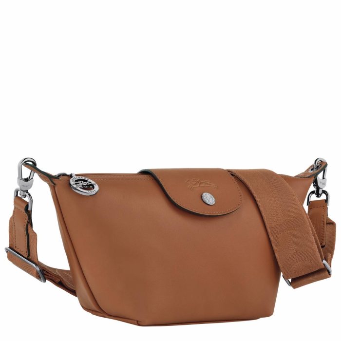 Le Pliage Xtra Xs Crossbody Bag Cognac - Leather Leather Bags Women Longchamp Cognac