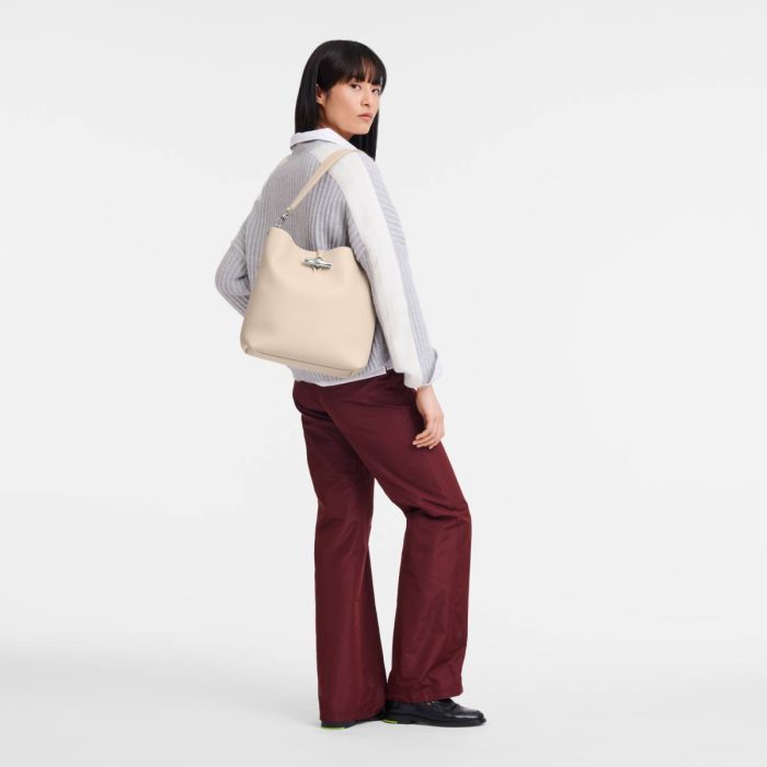 Le Roseau M Shoulder Bag Paper - Leather Longchamp Paper Leather Bags Women
