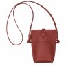 Le Roseau Phone Case Chestnut - Leather Women Phone Cases Longchamp Chestnut