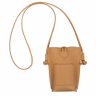 Le Roseau Phone Case Walnut - Leather Walnut Women Phone Cases Longchamp