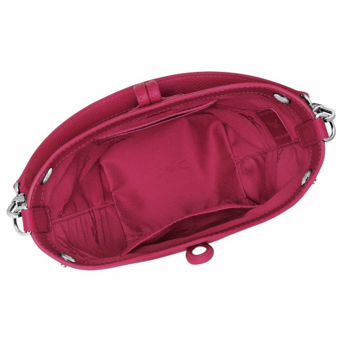 Leather Bags Beetroot Women Longchamp Le Roseau Xs Bucket Bag Beetroot - Leather