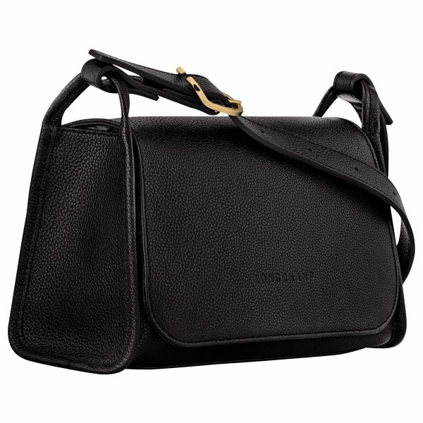 Leather Bags Le Foulonné M Crossbody Bag Black - Leather Black Women Longchamp
