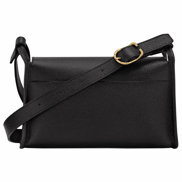 Leather Bags Le Foulonné M Crossbody Bag Black - Leather Black Women Longchamp
