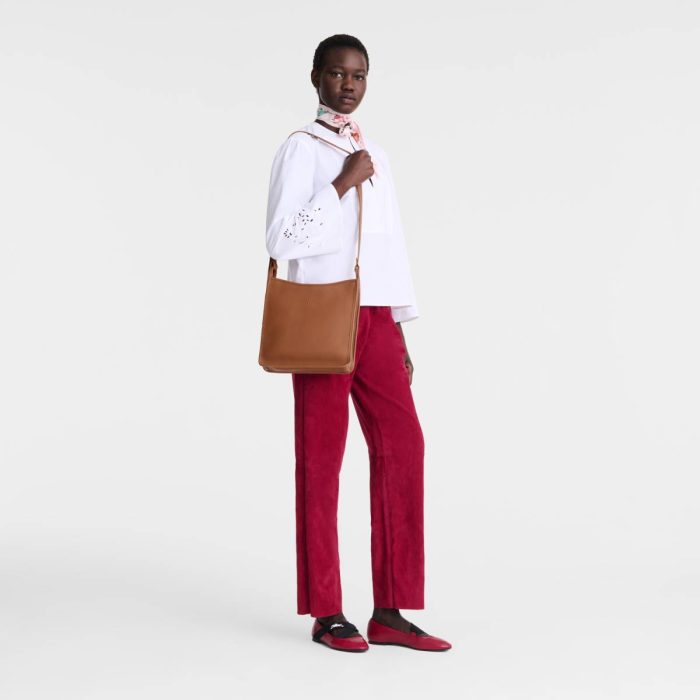 Leather Bags Le Foulonné M Crossbody Bag Caramel - Leather Women Longchamp Caramel