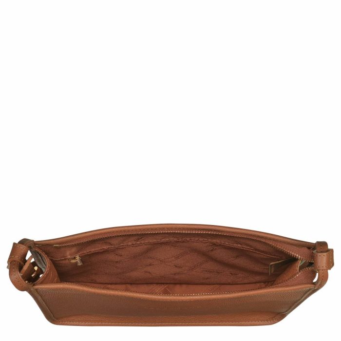 Leather Bags Le Foulonné M Crossbody Bag Caramel - Leather Women Longchamp Caramel