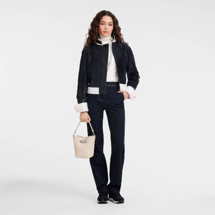 Leather Bags Longchamp Women Paper Le Roseau Xs Bucket Bag Paper - Leather