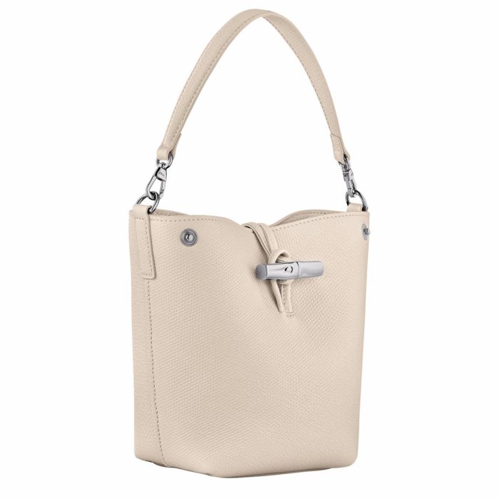 Leather Bags Longchamp Women Paper Le Roseau Xs Bucket Bag Paper - Leather