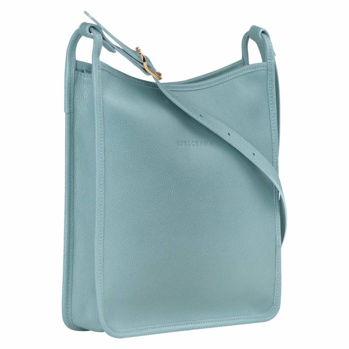 Leather Bags Women Eucalyptus Le Foulonné M Crossbody Bag Eucalyptus - Leather Longchamp