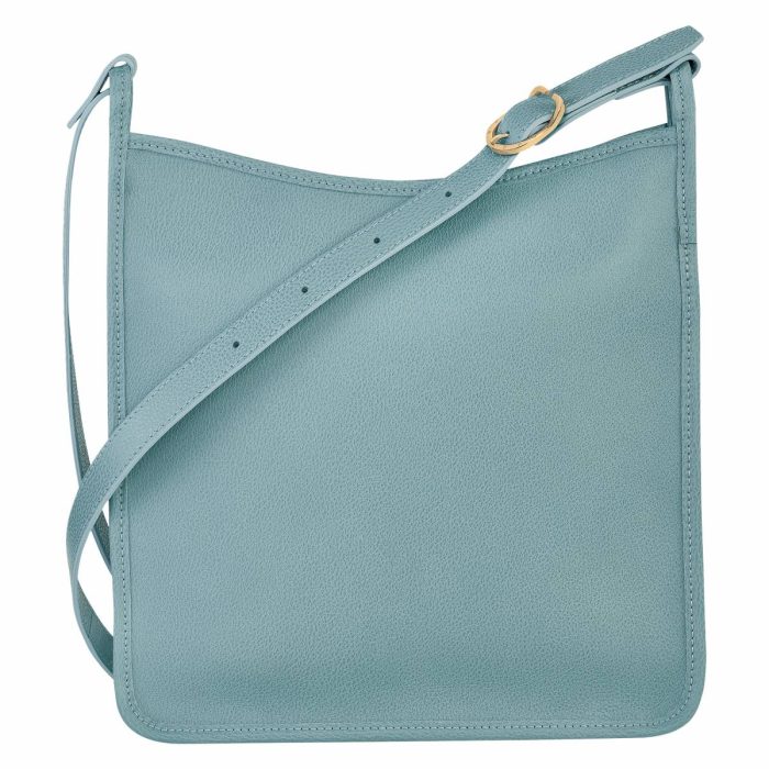 Leather Bags Women Eucalyptus Le Foulonné M Crossbody Bag Eucalyptus - Leather Longchamp