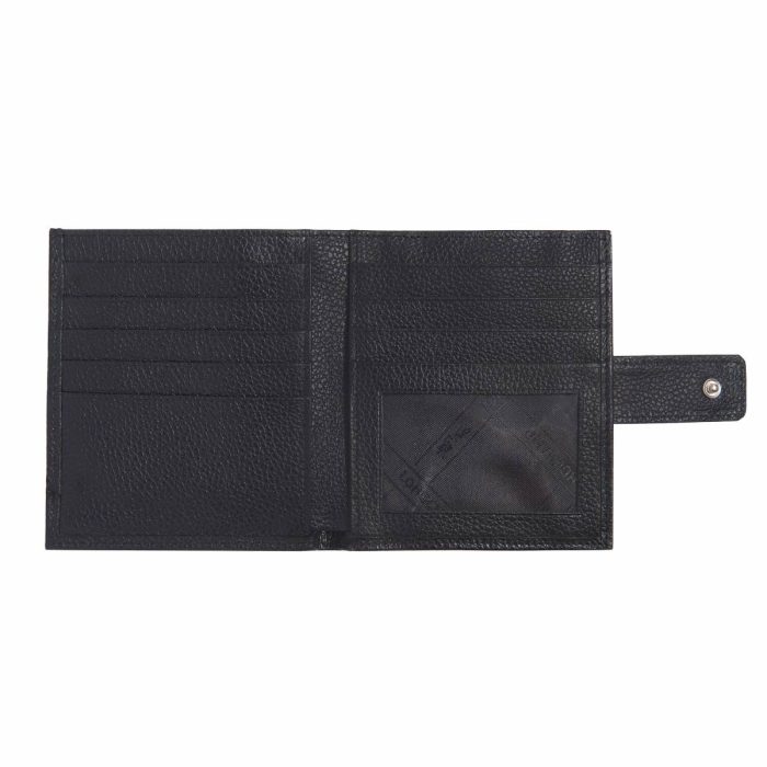 Leather Wallets Le Foulonné Compact Wallet Black - Leather Longchamp Black Women