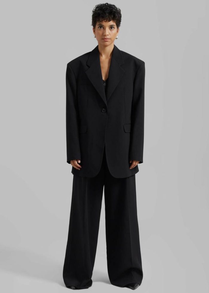 Lillian Oversized Blazer - Black Women Outerwear The Frankie Shop Black