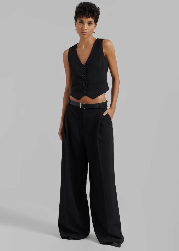 Lillian Vest - Black Outerwear Women Black The Frankie Shop