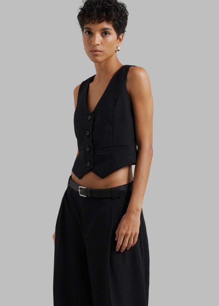 Lillian Vest - Black Outerwear Women Black The Frankie Shop
