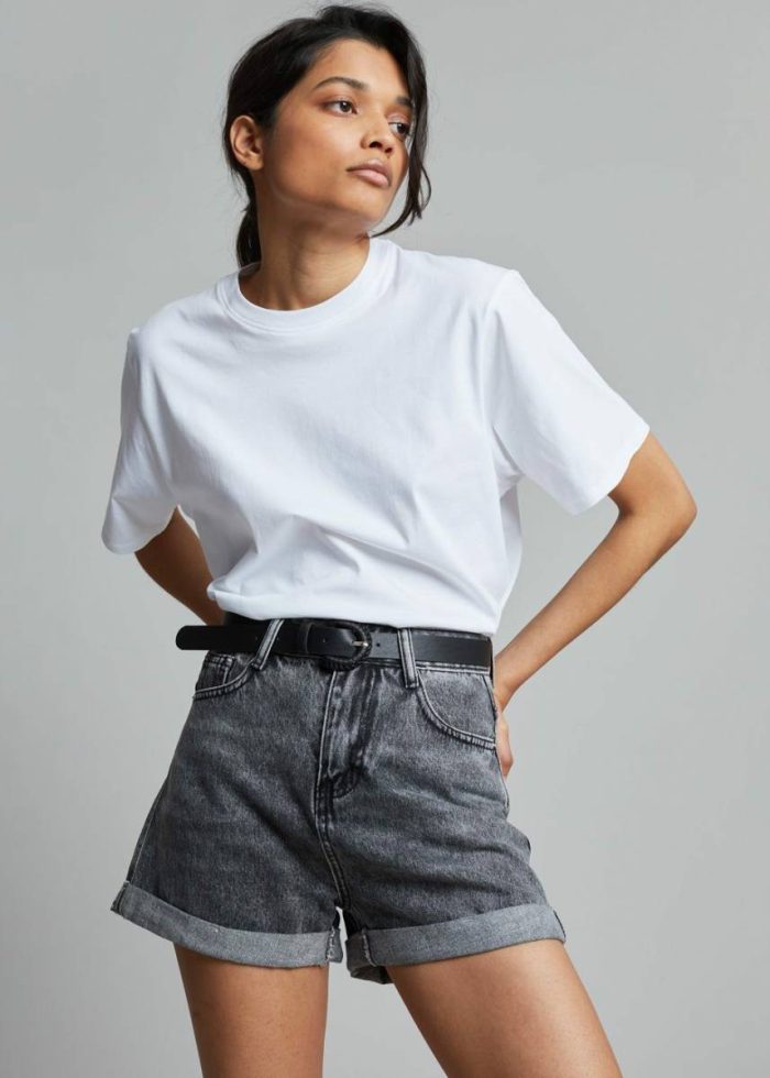 Lilou Simple Tee - Optic White White Women The Frankie Shop Tops