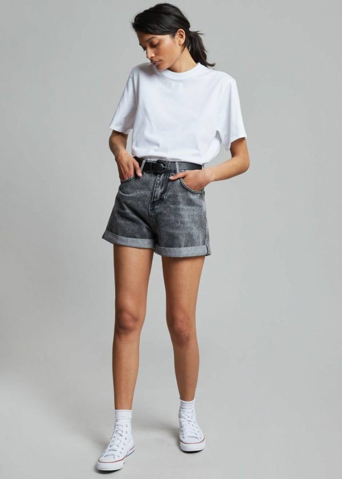 Lilou Simple Tee - Optic White White Women The Frankie Shop Tops
