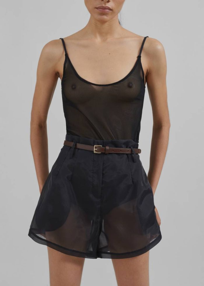 Lise Sheer Shorts - Black Women Bottoms Black The Frankie Shop
