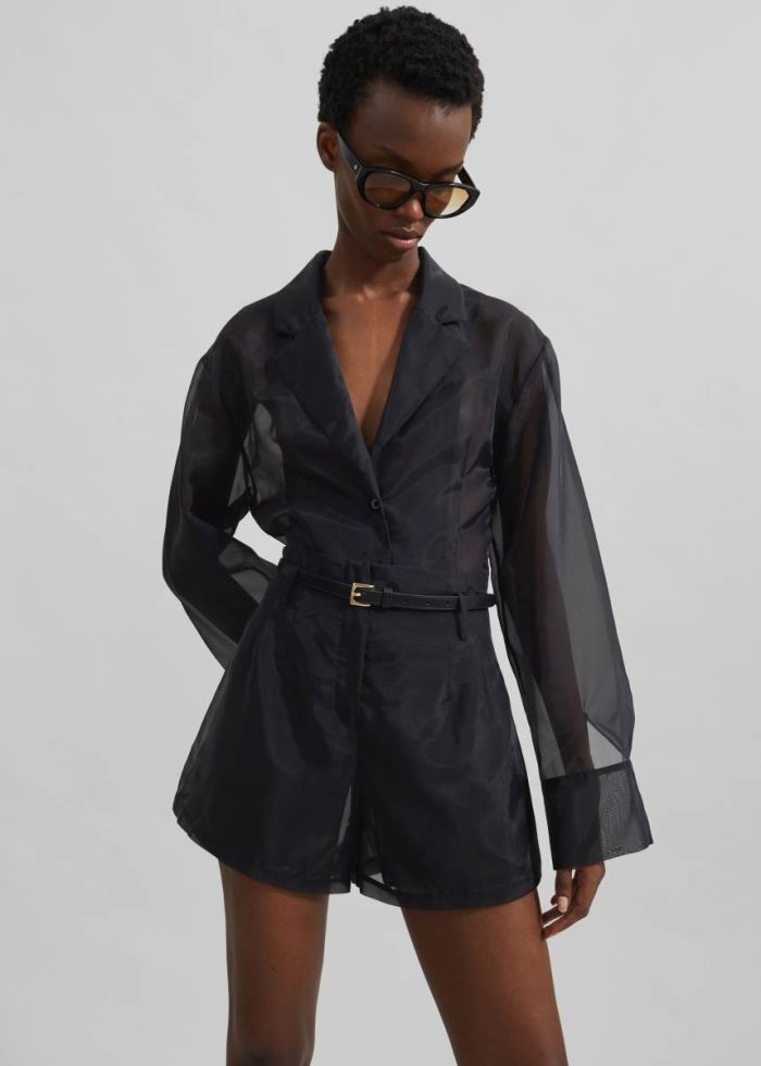 Lise Sheer Shorts - Black Women Bottoms Black The Frankie Shop