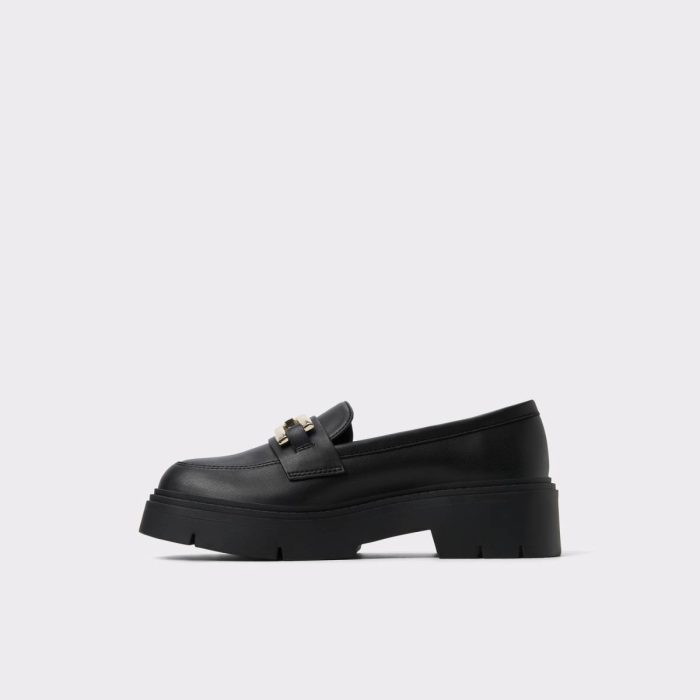 Loafers & Oxfords Aldo Black Synthetic Smooth Women Mazey Black Synthetic Smooth Women's Loafers & Oxfords