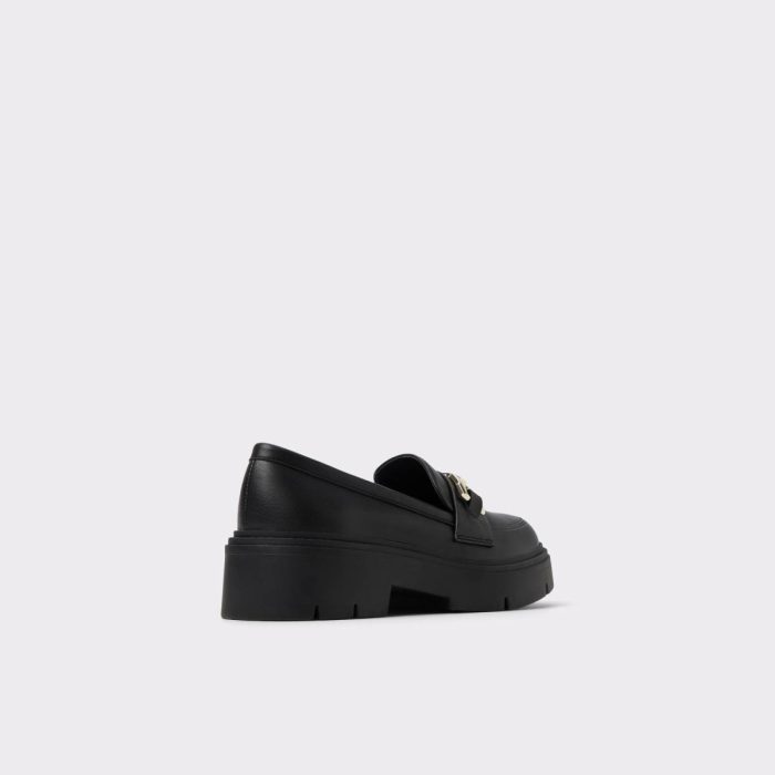 Loafers & Oxfords Aldo Black Synthetic Smooth Women Mazey Black Synthetic Smooth Women's Loafers & Oxfords