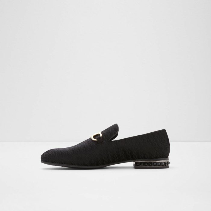 Loafers & Slip-Ons Men Aldo Black Bowtie Black Men's Loafers & Slip-Ons
