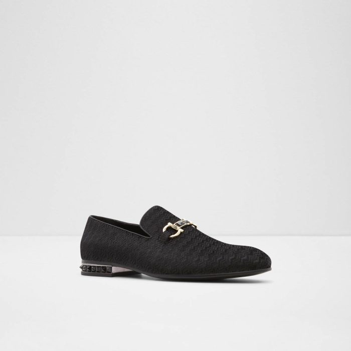 Loafers & Slip-Ons Men Aldo Black Bowtie Black Men's Loafers & Slip-Ons