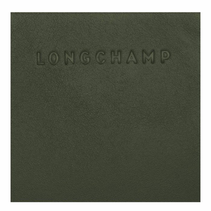 Longchamp 3D Wallet Khaki - Leather Khaki Leather Wallets Women