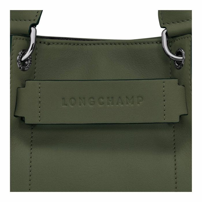 Longchamp 3D Xs Handbag Khaki - Leather Women Khaki Leather Bags