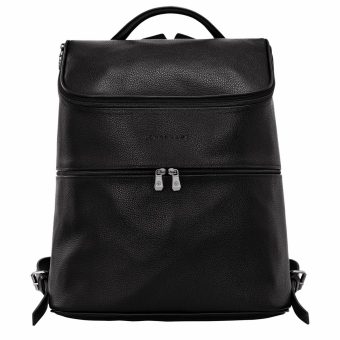 Longchamp Black Leather Bags Le Foulonné Backpack Black - Leather Women