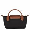 Longchamp Black Pouches & Cases Le Pliage Original Pouch With Handle Black - Recycled Canvas Women