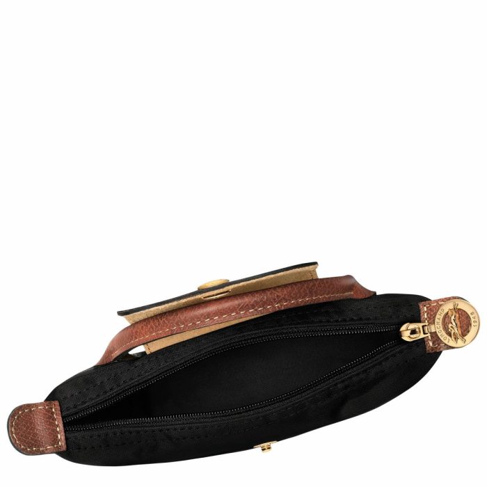 Longchamp Black Pouches & Cases Le Pliage Original Pouch With Handle Black - Recycled Canvas Women