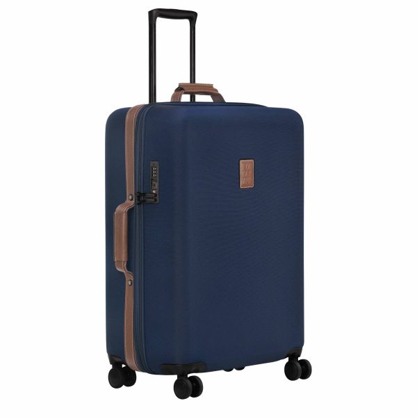 Longchamp Blue Boxford L Suitcase Blue - Recycled Canvas Suitcases Women