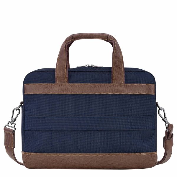 Longchamp Blue Men Briefcase Boxford S Briefcase Blue - Recycled Canvas