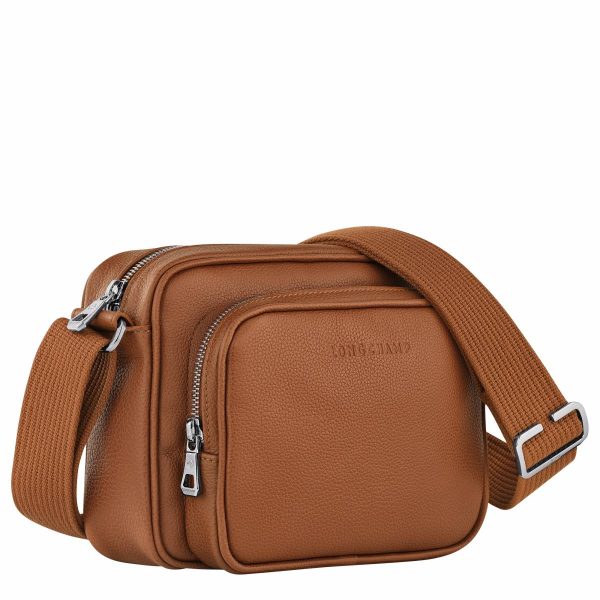 Longchamp Caramel Le Foulonné S Camera Bag Caramel - Leather Men Leather Bags