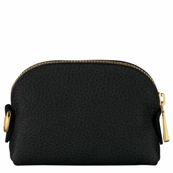Longchamp Cardholders & Coin Purses Le Foulonné Coin Purse Black - Leather Black Women