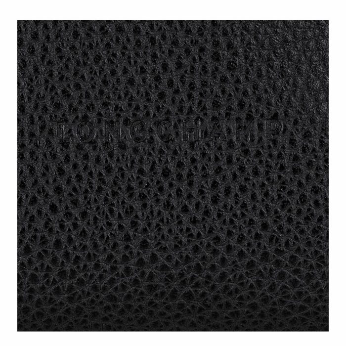 Longchamp Cardholders & Coin Purses Le Foulonné Coin Purse Black - Leather Black Women