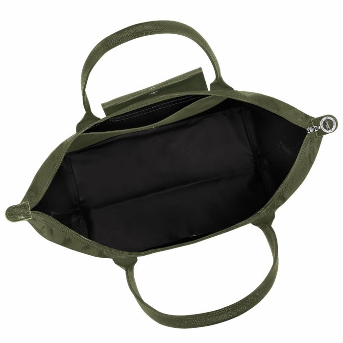 Longchamp Forest Shoulder Bags Le Pliage Green L Tote Bag Forest - Recycled Canvas Women