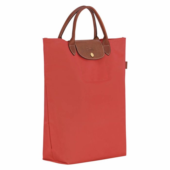 Longchamp Le Pliage Original M Tote Bag Tomato - Canvas Handbags Women Tomato