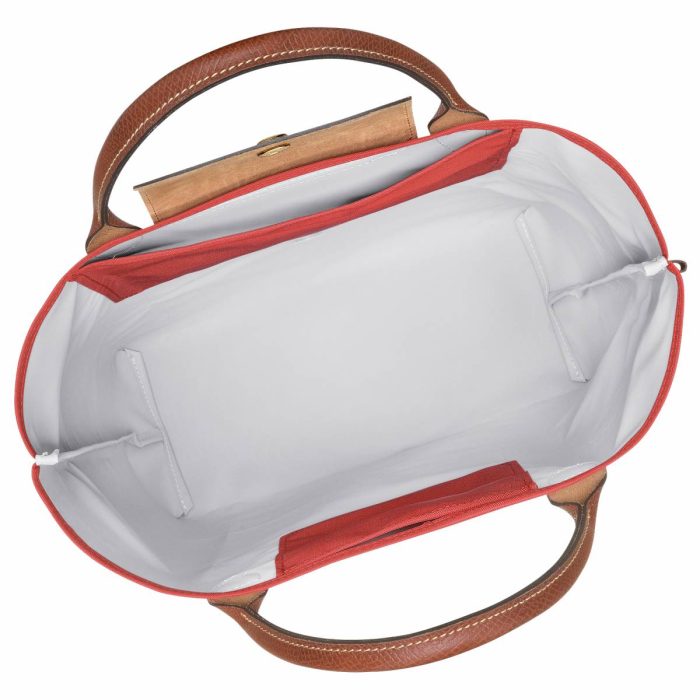 Longchamp Le Pliage Original M Tote Bag Tomato - Canvas Handbags Women Tomato