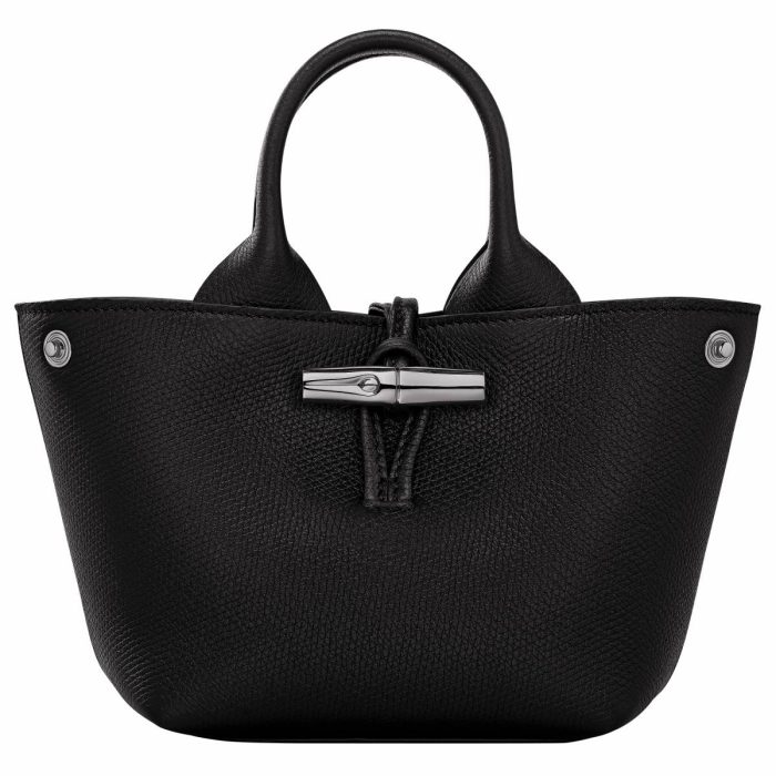 Longchamp Le Roseau Xs Handbag Black - Leather Black Women Leather Bags