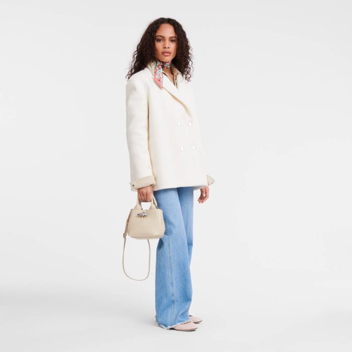 Longchamp Leather Bags Women Le Roseau Xs Handbag Paper - Leather Paper