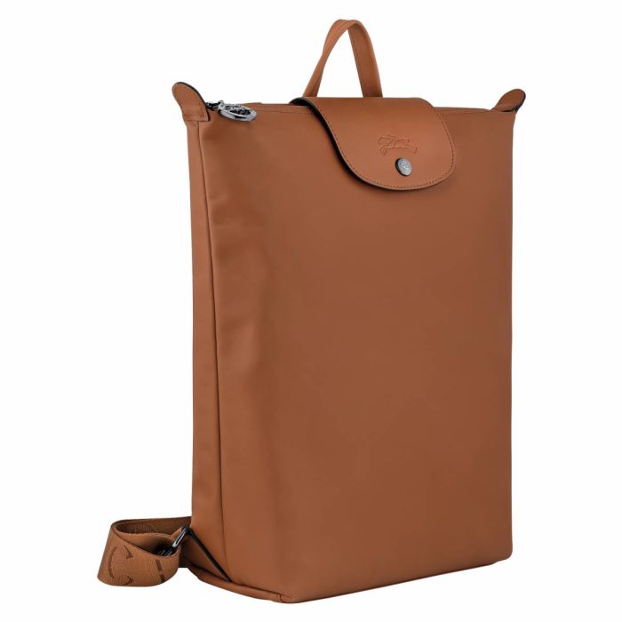 Longchamp Women Cognac Leather Bags Le Pliage Xtra M Backpack Cognac - Leather