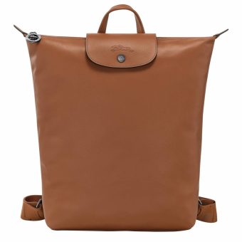 Longchamp Women Cognac Leather Bags Le Pliage Xtra M Backpack Cognac - Leather