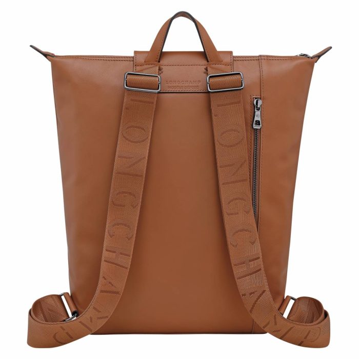 Longchamp Women Cognac Leather Bags Le Pliage Xtra M Backpack Cognac - Leather