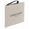 Longchamp Women Ecru Pouches & Cases Essential Pouch Ecru - Canvas