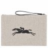 Longchamp Women Ecru Pouches & Cases Essential Pouch Ecru - Canvas