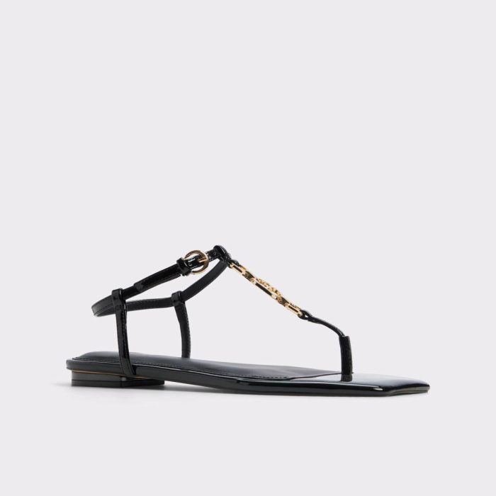 Lorenza Black Women's Flat Sandals Aldo Women Black Sandals