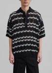 Lucca Knitted Top - Black Black Men The Frankie Shop Tops